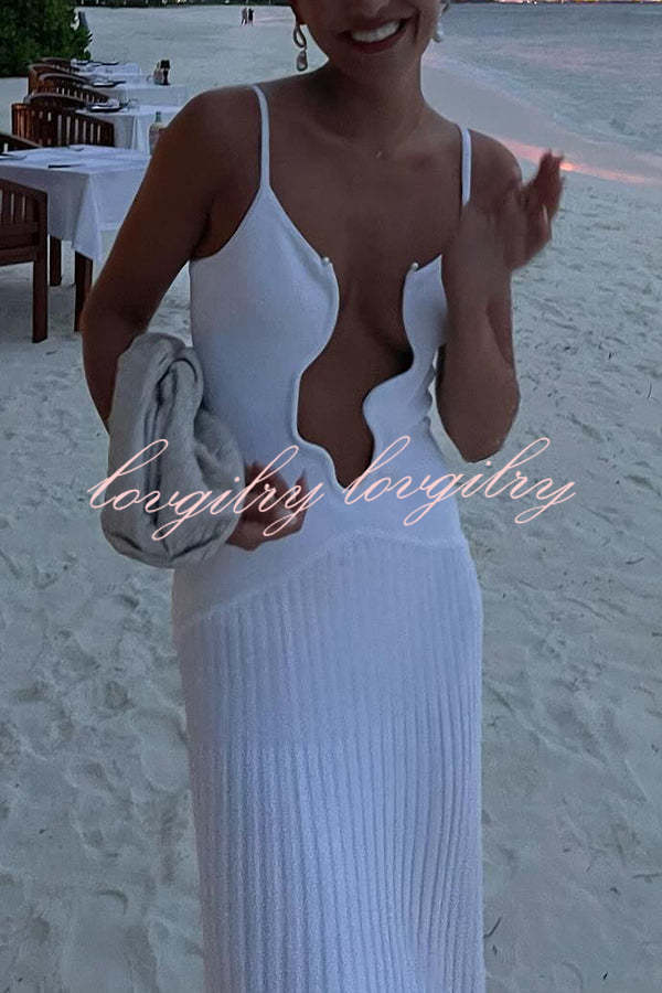 Modern Charm and Creativity Sexy Hollow Out Sling Maxi Dress