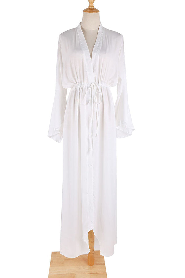 Girl on The Coast Button Down Maxi Beach Dress